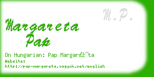 margareta pap business card